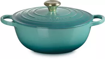 Le Creuset Familientopf La Marmite aus Gusseisen in bleu riviera (26 cm / ca. 13,5 cm / 4,1 Liter)