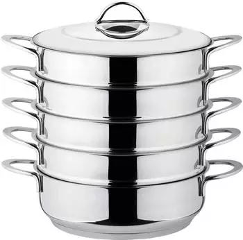 rukauf Dampfkochtopf Mantowarka Olymp mit Deckel Edelstahl 4.1 L Ø 32 cm