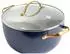 GreenPan Kochtopfset Padova Reserve blau Metall Glas 6-teilig
