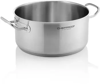 WAS Germany Bratentopf CHEFPROOF, Ø 24 cm, 5 ltr., Chromnickelstahl