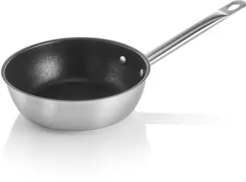 WAS Germany Sauteuse Cookware 21 mit Antihaftbeschichtung, Ø 16 cm, 0,75 ltr., Chromnickelstahl 18/10