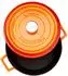 WAS Germany LAVA Kochtopf mit Deckel aus emailliertem Gusseisen Orange mit 6,7 Liter