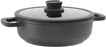 BergHOFF Leo Schmorpfanne Glasdeckel Alluminium Ø 28 cm Grau