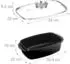 Relaxdays Bräter Deckel Aromaknopf Transparent 22 cm Schwarz Silber