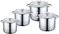 8 tlg Edelstahl Kochtopfset Induktion 22/24/26/28cm