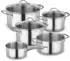 Kopf Kochtopf-Set mit 1 Stielkasserolle Edelstahl 8-tlg. Ø 16/20/20/24 cm