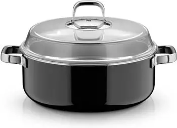 WMF Fusiontec Mineral Pro, Schmortopf mit Deckel, 28 cm, Black