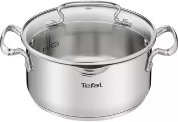 Tefal Kochtopf Duetto+ Edelstahl 18/10 Glasdeckel &Oslash; 20 cm