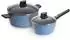 Woll Ecolour Kochtopf Set 4 tlg Aluguss QXR Antihaft Induktion Blau