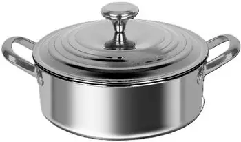 Cheffinger Kochtopf 2,2 l Ø 24 cm Edelstahl Induktion Silber