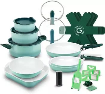 Genius Cerafit Revolution Vario Pfannenset 27-tlg. Keramik Blau