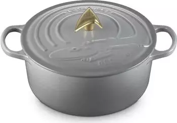Le Creuset Star Trek Signature Enterprise Br&auml;ter 26 cm Perlgrau
