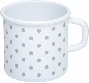 Riess mit B&ouml;rdel P&uuml;nktchen 3/ Tasse Topf 8 l Grau
