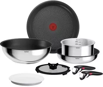 Tefal Ingenio Comfort Max Kochgeschirr-Set 8-tlg. Silber