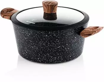 Westinghouse Black Marble Wood Kochtopf 24 cm Schwarz