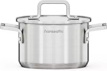 Hanseatic DAILY Kochtopf 16 cm Antihaft Silber