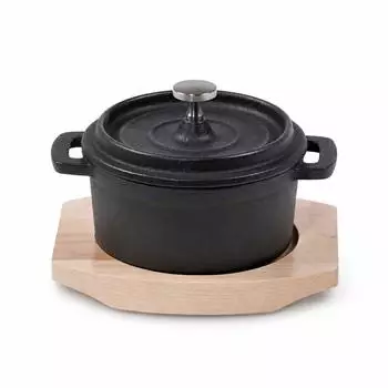 Stoneline Mini Cocotte 9 cm Schwarz