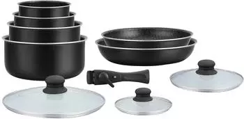 HAGEN Topfset 10-tlg. Schwarz