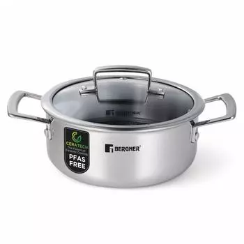 Bergner STEELBLUE Kochtopf 20 cm Edelstahl Silber