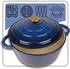 Hage Musikverlag HAGE Emailliert Kochtopf 22 cm 3 l Gusseisen Blau