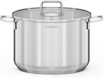 Hanseatic Topfset 9,5 l Edelstahl Silber