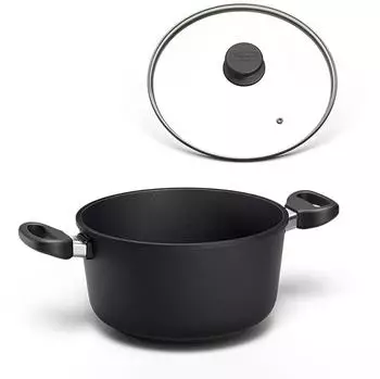 Hoffmann STONIQ Fleischtopf 24 cm 3,6 l Aluguss Silber