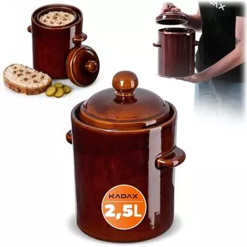 Kadax Steinzeugtopf Kochtopf Braun