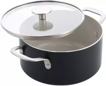 KitchenAid Coloured Aluminum Kasserolle 20 cm Schwarz