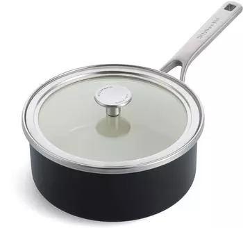 KitchenAid Steel Core Enamel Stielkasserolle 20 cm 2,4 l Schwarz