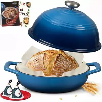 Overmont Emaille-Br&auml;ter 5,7 l Gusseisen Blau