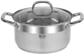Resto Kitchenware Libra Topfset 22 cm/31,5 cm 4,6 l Edelstahl Silber
