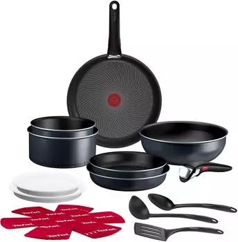 Tefal Ingenio Enjoy Kochgeschirr-Set 17-tlg. Schwarz