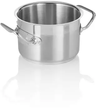 WAS Germany Cookware 21 Bratentopf 16 cm Edelstahl Silber