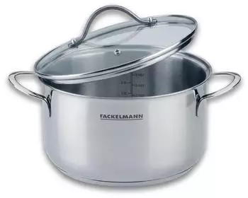 Fackelmann Kochtopf mit Deckel Lara &Oslash;20cm 3L Edelstahl (66294)