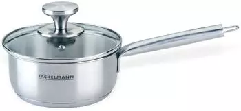 Fackelmann Stieltopf &Oslash; Stielkasserolle 16 cm 1,5 l Silber