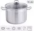Steinwohn XL Profi Suppentopf 26 cm 10 l Edelstahl Silber