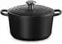 Le Creuset Signature Bräter 24 cm rund hoch schwarz