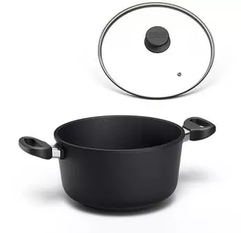 Hoffmann STONIQ Kochtopf 20 cm 2 l Silber Aluguss Antihaft