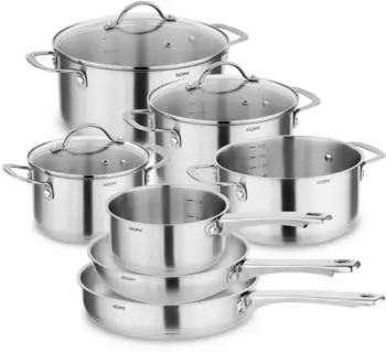 Kopf Clara Topfset 10-tlg. Silber Edelstahl