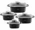 Zilner ZL-8555 Topfset 6,5 l Schwarz Aluminium Antihaft