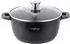 Cofi Suppentopf 32 cm 6 l Schwarz Aluguss Marmorbeschichtung