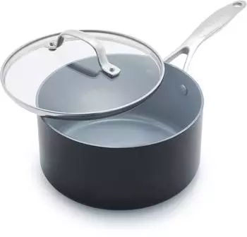 GreenPan Valencia Pro Stielkasserolle 18 cm 2 l Grau Keramik