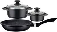 GSW Topf-Set "Gourmet Granit" Set, 1 Kochtopf 16 x H 7,5 cm, 1 Kochtopf 20 x H 9,0