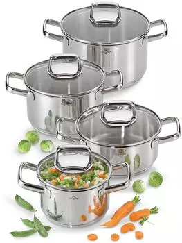 K&uuml;chenprofi Pisa Topfset 20 cm 2,8 l Silber