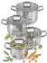 Küchenprofi Pisa Topfset 20 cm 2,8 l Silber