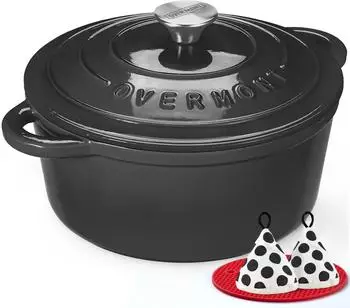 Overmont Bräter 26 cm 5,2 l Graphitgrau Gusseisen