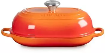 Le Creuset Brot Br&auml;ter oval Signature in ofenrot