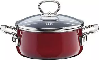 Riess Nouvelle Rosso Top 3000 Kasserolle mit Glasdeckel 20cm 2l (0709-008)