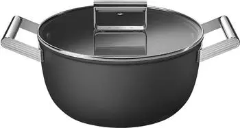 Smeg CSF2412BLM 50s Schmortopf 24cm schwarz