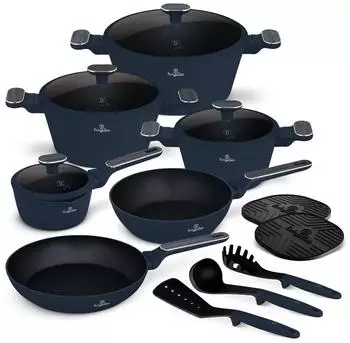 BerlingerHaus Deep Sea Kochgeschirr-Set 15-teilig Deep Sea